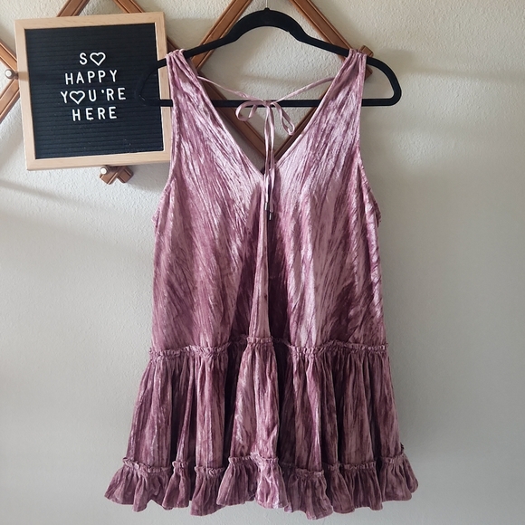 Free People Pleated Plush Swing Dress - Picture 3 of 5